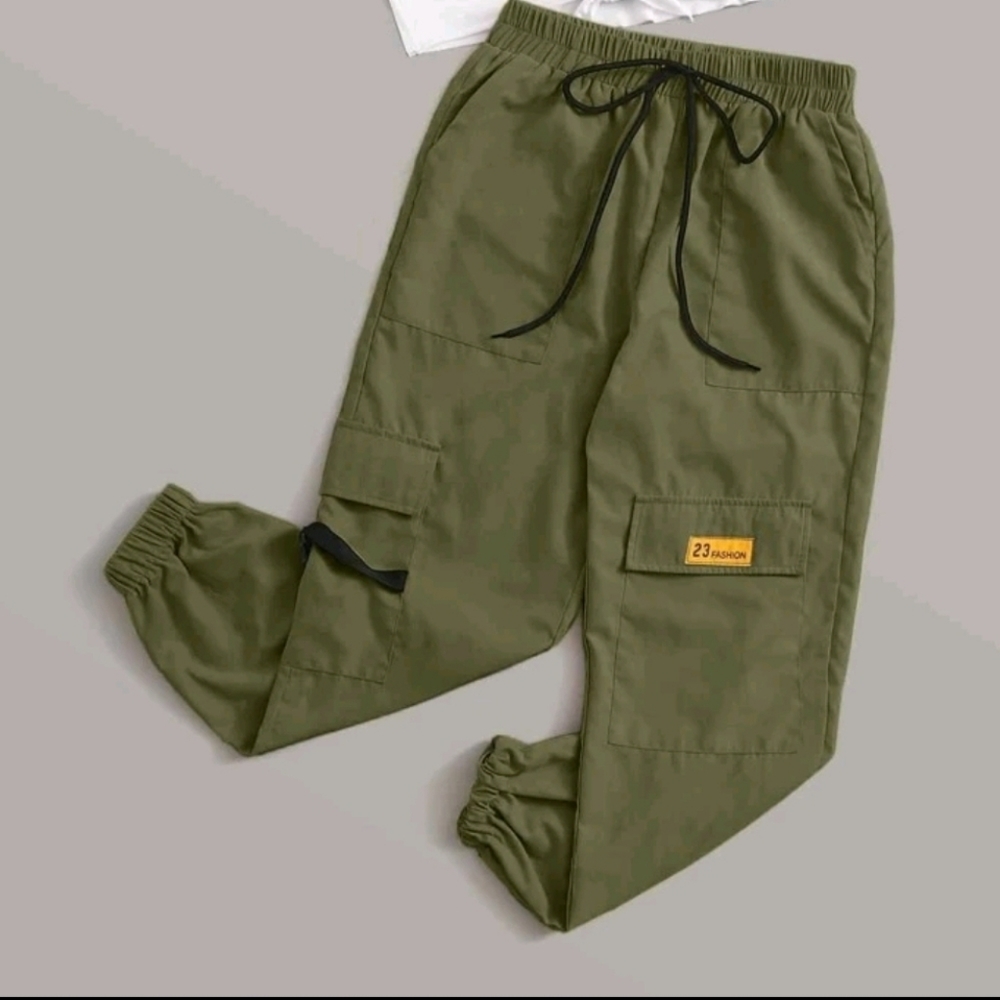 Navy Green Cargo Pants Joggers Size Small Shein